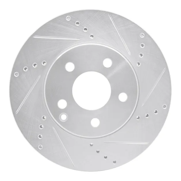 R1 Concepts EDZ-63050R Brake Rotor Drilled and Slotted Silver